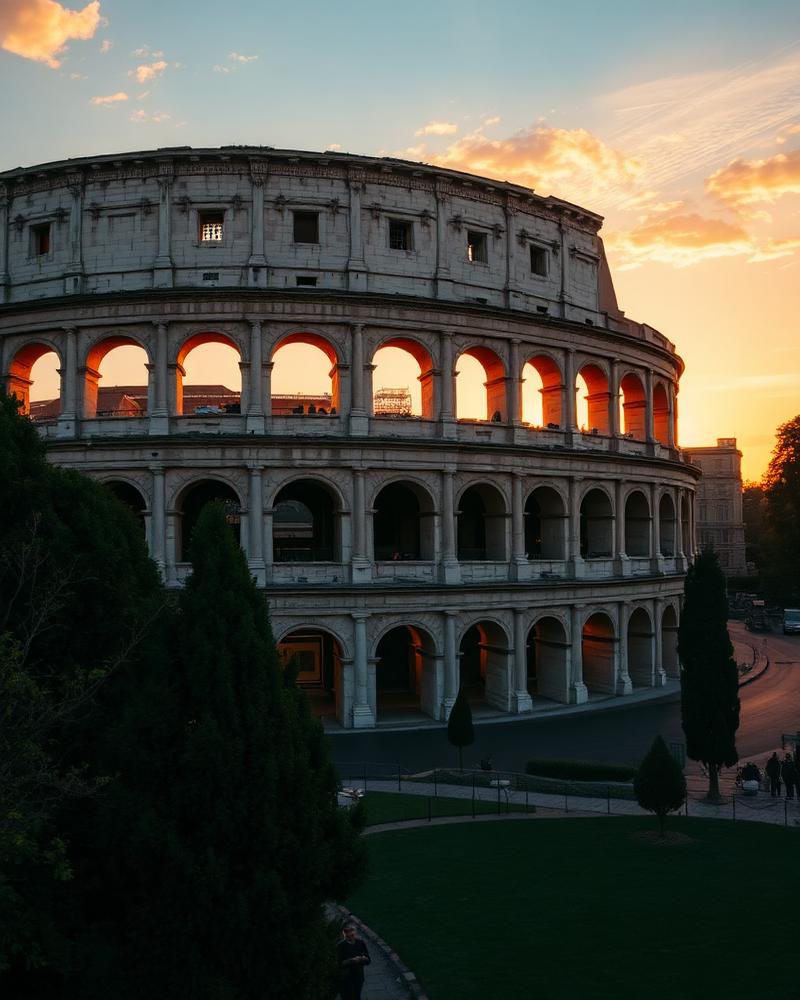 Coliseo de Roma al atardecer